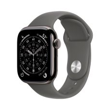 Apple Watch Series 11, 46 mm, Slate Titanium GPS+Cellular, Stone Gray Sport Band M/L